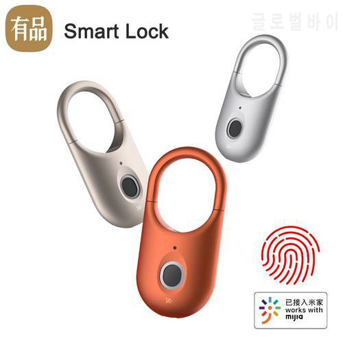 Youpin Smart Lock Bluetooth Fingerprint Padlock Door Lock Keyless Unlock Anti-lost Device Luggage Anti-theft with Mi Home App