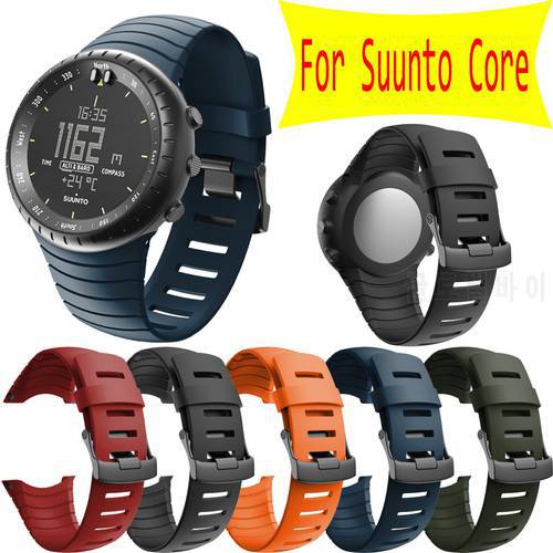 Silicone Watch Strap For Suunto Core Watch Band Bracelet Wristband For Suunto Core Replacement Wristband smart watch Accessories
