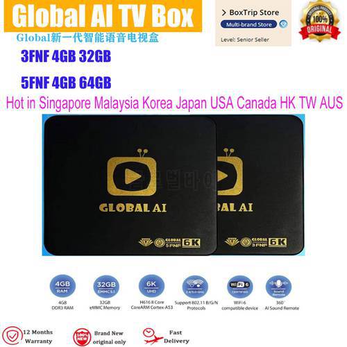 2022 New arrival Global 6k tv box android 10 32/64GB ai voice control hot in Singapore korea japan malay thai usa india vietnam