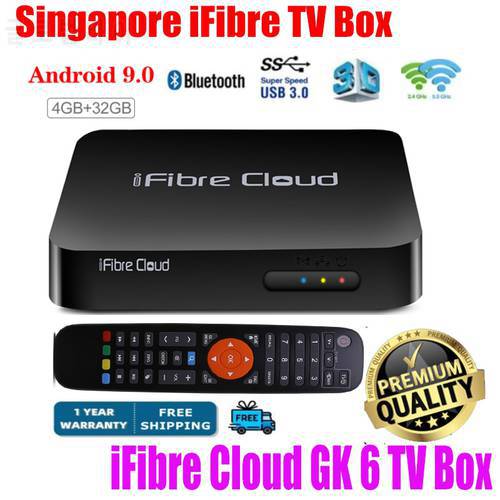 [Genuine]2022 starhub box singapore ifibre cloud GK6 4gb 32gb android tv box Amlogic S905X3 wit bluetooth 5.1 dual wifi Malaysia