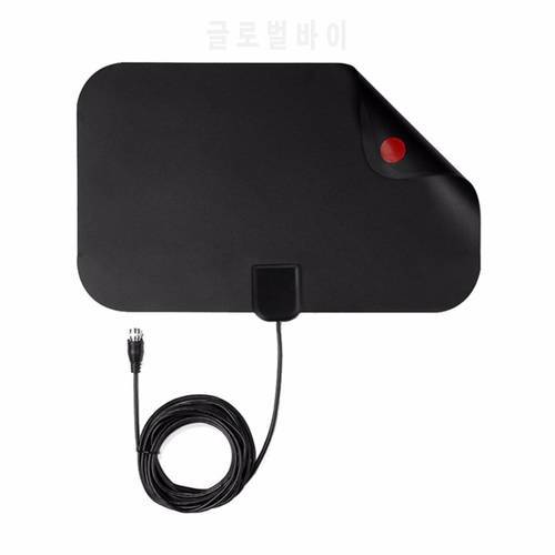 New 4K 25DB High Gain HD TV DTV Box Digital TV Antenna 50 Miles Booster Active Indoor Aerial HD Flat Design Wholesale