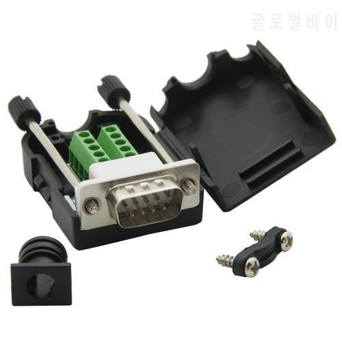 DB9 RS232 RS485 DB15 VGA Male Female Connector WIth Backside Screw Connection With Dust Plug