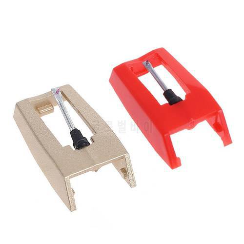 D0UA Turntable Stylus,2PCS LP Turntable Phonograph Diamond Stylus Needles Accessories For Gramophone Record Gold+Red