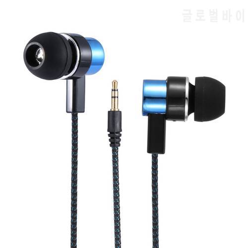 5 Color Fashion In-Ear Stereo Earphone Braided Wire Headset Music Reflective Line Decoration Comfortable Sport Earphone