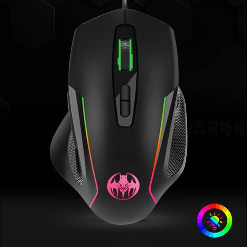 New Gaming Mouse LED Computer Mouse Gamer Breathing Backlit 6400 DPI Ergonomic Optical PC Mause For Laptop PC Games Wired Mouse