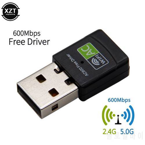 Free Driver USB Wifi Adapter Network Card 600Mbps Wi fi 5 ghz USB Ethernet PC Wi-Fi Dongle Lan AC for Windows Realtek8811AU