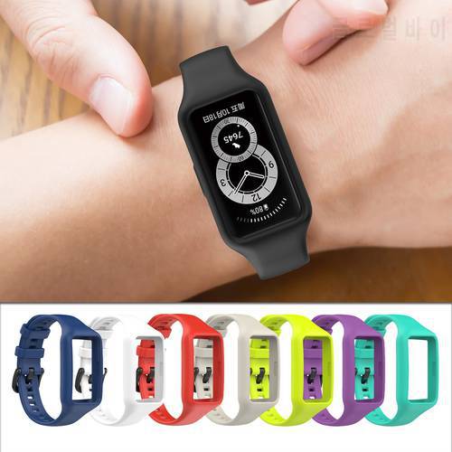 Silicone Strap For Huawei Band 6 Smart Rubber Watchband Bracelet For Honor Band 6 Watch Smartwatch Sports Watch Band Straps