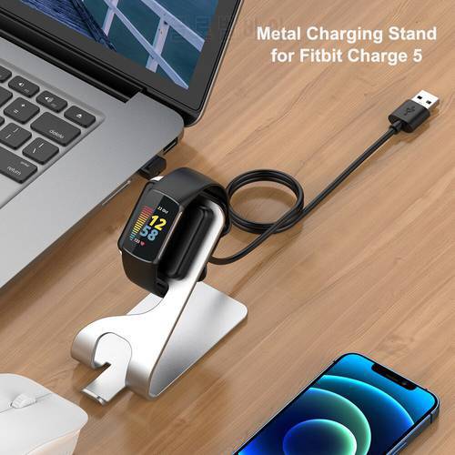 for Fitbit Luxe/Fitbit Charge 5 Charger Dock Cable Stand Sport Smartwatch Power Supply Station Device Power Accessories