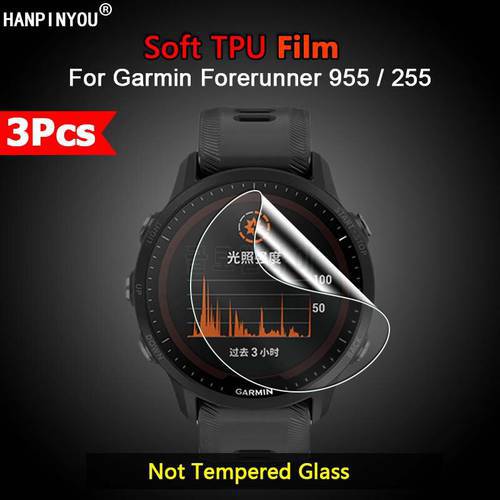 3Pcs Screen Protector For Garmin Forerunner 955 255 255S SmartWatch Ultra Slim Soft Hydrogel Film Screen Protector -Not Glass