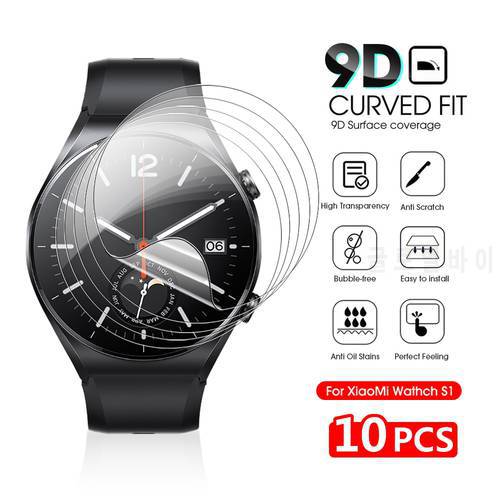 Protective Film for Xiaomi Watch S1 Screen Protectors 9D Curved Hydrogel Soft Film on The for Xiaomi WatchS1 Smartwatch Film