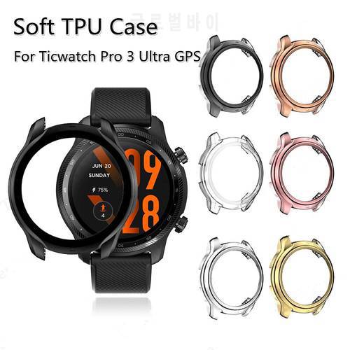 Soft TPU Case For Ticwatch Pro 3 Ultra GPS Protective Coverr For Ticwatch Pro 3 Lite Accessories Protector Frame Shell