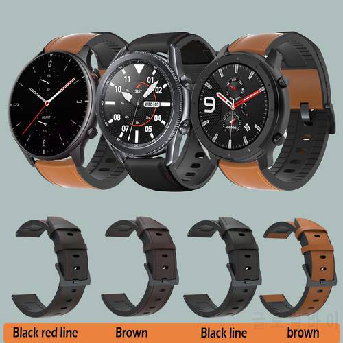 GTR 2e Silicone Leather Strap Wristband for Xiaomi Huami Amazfit GTR4 47 Smartwatch Bracelet Band Huawei GT 2 GT3 Pro 46MM Belt