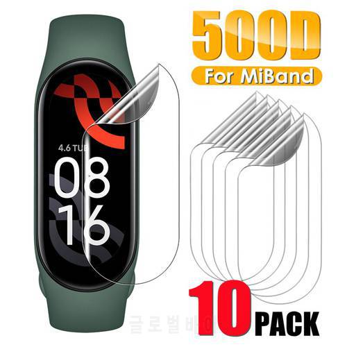 HD Hydrogel Film Screen Protector For Mi Band 7 NFC 6 5 4 3 2 Full Cover Protective Film For Xiaomi Miband7 6 5 4 3 2 Not Glass