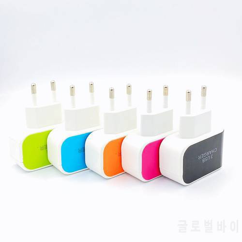 NEW Arrival 3 Ports 3.1A Triple USB Port Wall Home Travel AC Charger Adapter EU Plug Mobile Phone Charger Dropshipping