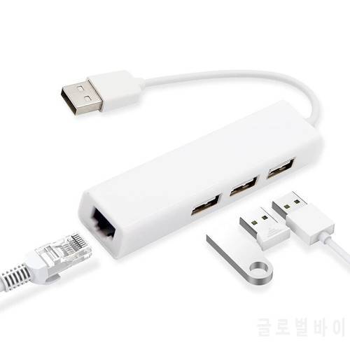 New USB Ethernet USB Hub to RJ45 Lan Network Card 10/100 Mbps Ethernet Adapter for Mac iOS Laptop PC Windows RTL9900 USB 2.0 Hub