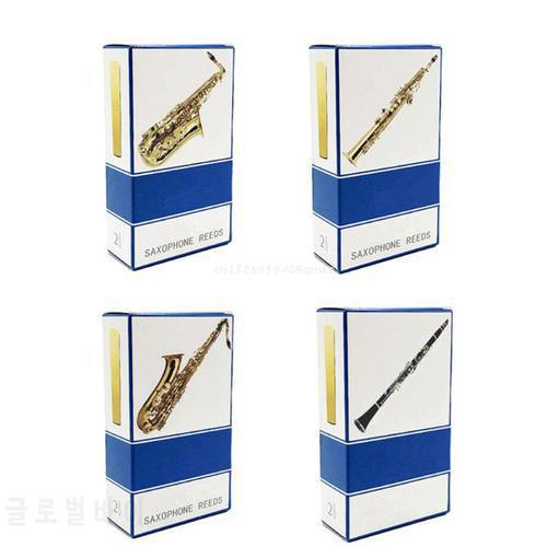 10pcs/set Alto/Soprano/Tenor Saxophone Reeds Strength 2.5 Bb Clarinet Reed Dropship