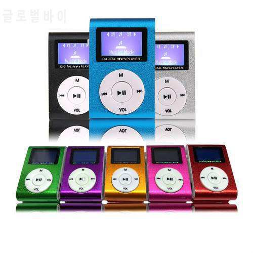 Mini Cube Clip-type Mp3 Player Display Rechargeable Portable Music Speaker with Earphone Usb Cable
