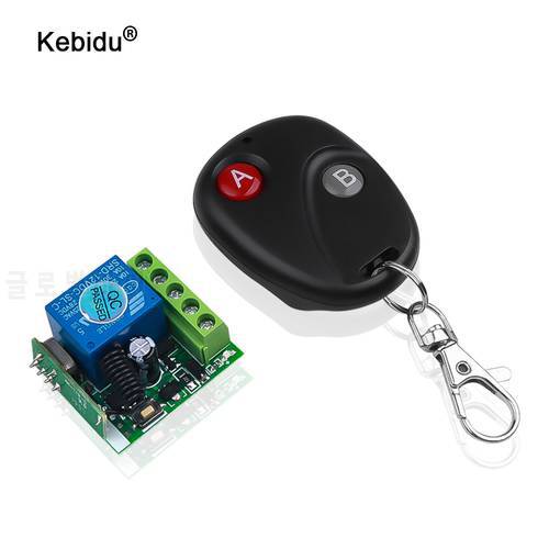 kebidu 433 Mhz Remote Controls RF Transmitter with DC 12V 1CH relay Receiver Module Switch Wireless Remote Control