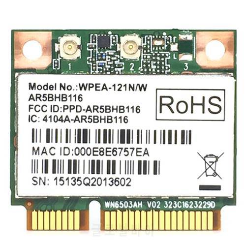 Wireless Network Card Atheros AR9832 AR5BHB116 2.4/5 GHz Single-Chip 300 Mbps 802.11N MINI PCI-E Wireless Card WIFI
