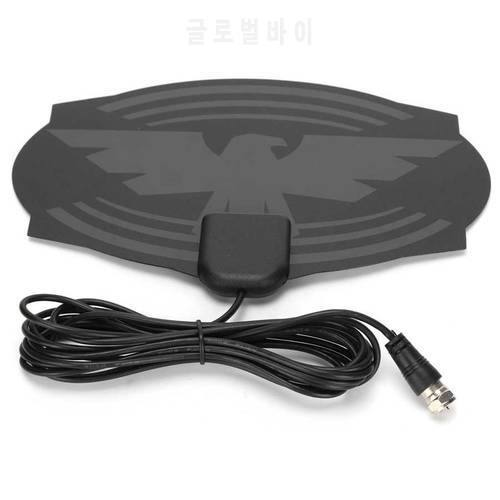 TV Antenna HD Clear Low Noise Reception Oval Aerial Without Signal Booster for Digital Television