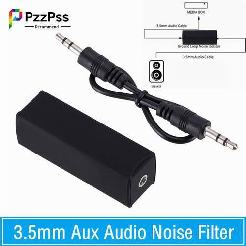 PzzPss Speaker Line 3.5Mm Aux Audio Noise Filter Ground Loop Noise Isolator Eliminate for Car Stereo Audio System Home Stereo