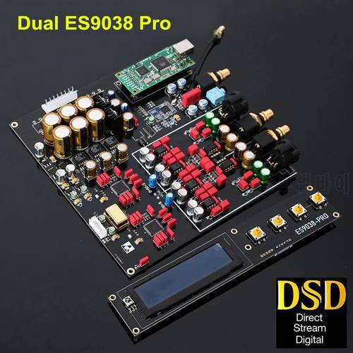Nuotech Dual ES9038Pro DAC Board Amanero USB DSD512 Balanced DAC OLED Display QCC5125 Bluetooth APTX-HD LDAC with Remote Control