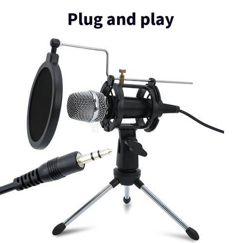 Mobile phone computer karaoke microphone portable karaoke suitable for laptop PC, live broadcast, online chat desktop microphone