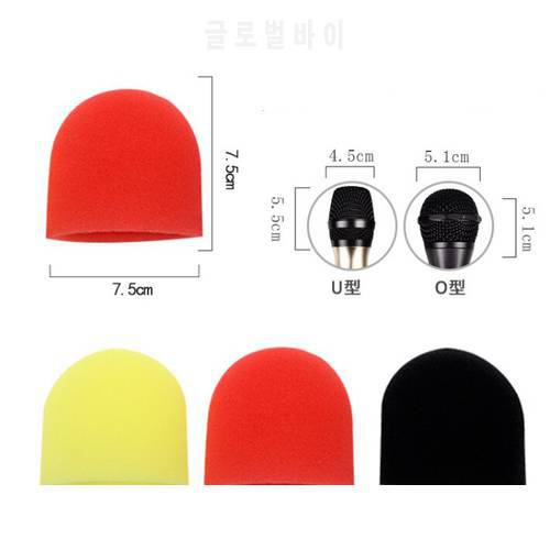 2.5mm microphone windscreen disposable foam cover black red yellow 100pcs per pack free shipping