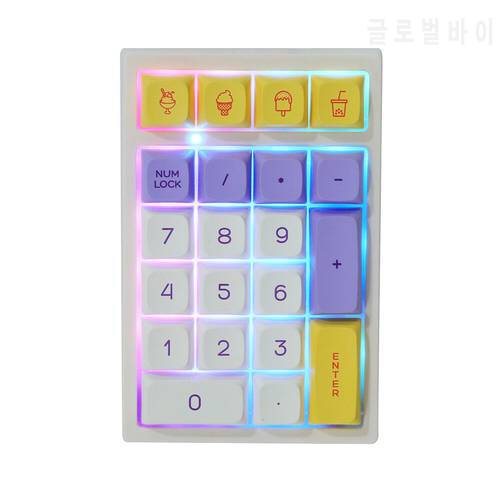 EPOMAKER TH21 21 Keys Hot Swappable Wired Numpad with RGB Backlight Programmable MDA Profile PBT Keycaps for Win/Mac/Linux