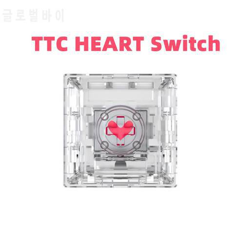 TTC HEART Switch Linear Plate Mount Transparent RGB switch for mechanical keyboard MX switch 42g 3pin