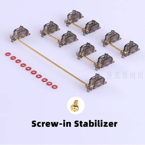 MKZealots V2 Stabilizer Screw-in PCB Mounted Stabilizers Smokey transparent for Custom Mechanical Keyboard No Dropping Wire