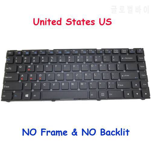 P640RF English LA Keyboard For CLEVO P640 N130BU N130WU CVM16M83US-430 6-80-N1300-011-1 CVM16M86LA-430 6-80-N1300-481-1 NO Frame