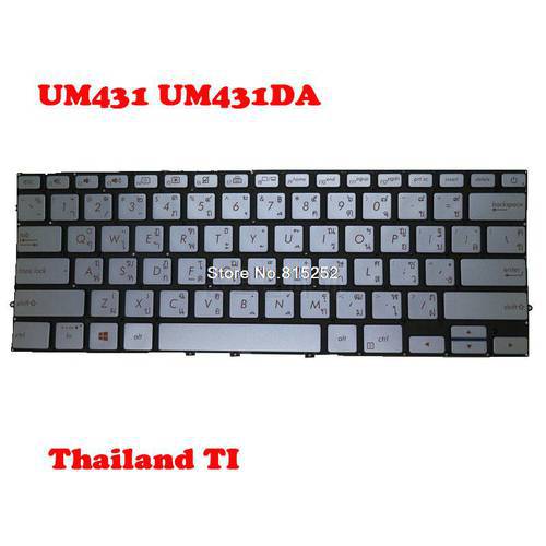 Laptop Keyboard For ASUS ZenBook 14 UM431 UM431DA Blue With Backlit Thailand TI