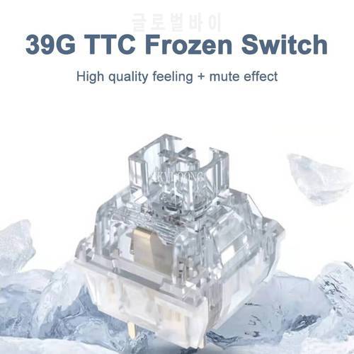 Upgrade TTC Frozen Switch V2 Mechanical Keyboard Silent Mute Linear 39g 3 pins Same Hand feel as Gold Pink RGB Transparent