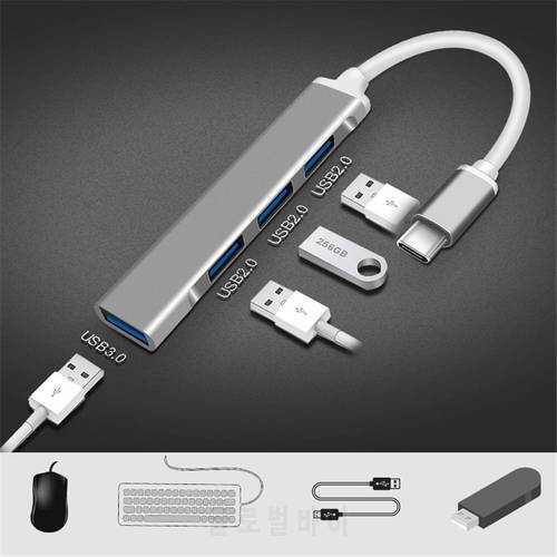 Type C USB C HUB 3.0 4 Port Multi Splitter Adapter OTG High Speed For Xiaomi Macbook Pro Air PC Computer Notebook Accessories