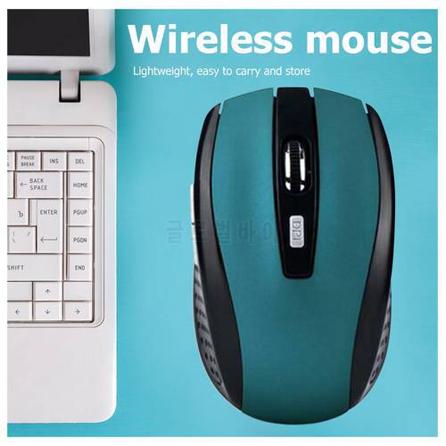 Portable 2.4GHz Wireless Optical Mouse 6 Buttons USB Receiver 2000 DPI Mice with Adapter for Laptop Notebook PC Black Grey Red
