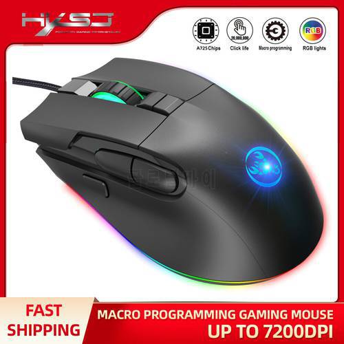 A905 Wired Mouse RGB Backlight 1.6M 8D Macro Programming For Computer Game Player 8000dpi Adjustable ABS Material