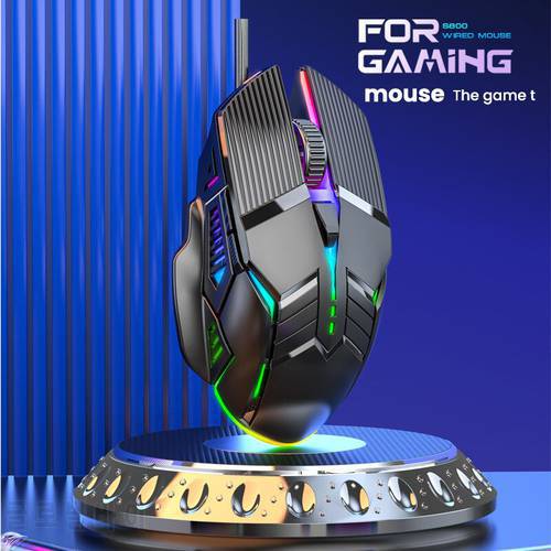 Silent Wired Gaming Mouse LED 3200 DPI USB Computer Mouse With Backlight 6 Buttons Optical Mice For Desktop Laptops Mute Mouse