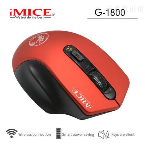 USB Wireless Mouse G-1800 2000DPI USB 2.0 Receiver Optical Computer Mouse 2.4GHz Ergonomic Mouse For Laptop Sound Mute Mouse
