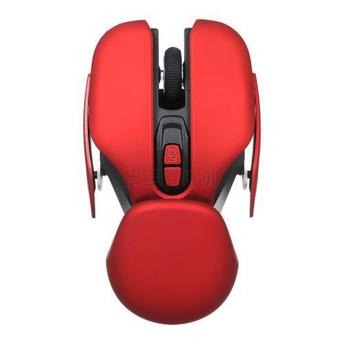 2.4G Wireless Mouse Ergonomic Office Mouse 10m Transmission Distance 3-level Adjustable DPI Plug and Play for PC Laptop RED