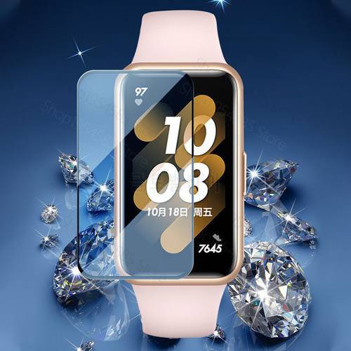 Full Curved Screen Protector For Huawei Band 7 Tempered Glass For Honor Honor Band 6 Pro Smart Watch Wristband Protective Film