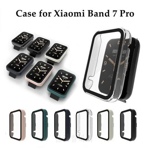 Case for Xiaomi Mi Band 7 Pro 2in1 PC Case Glass Screen Protector for xiaomi miband 7pro band7 Protective Cover Film Smartwatch