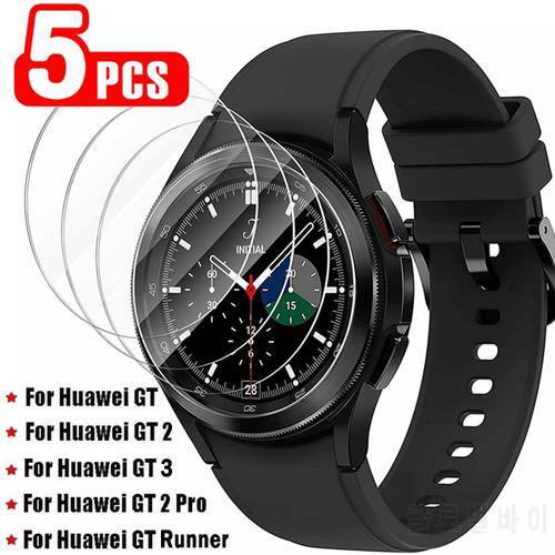 5Pcs Tempered Glass Screen Protector for Huawei Watch GT 3 2 Pro Runner Anti Scratch 9H HD Smartwatch Protective Glass Films