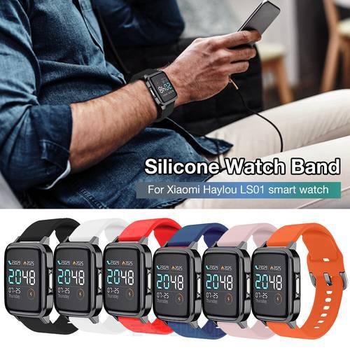 Silicone Replacement Band For Haylou LS01 Strap Belt Wristband For Haylou LS01 Smart Watch Bracelet Accessories