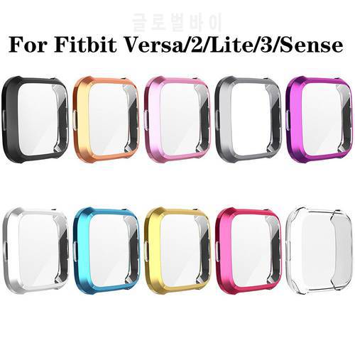 Case for Fitbit Versa/Versa 2 /versa lite Band Waterproof All-Around Slim Watch Shell Cover Screen Protector for Fitbit Versa