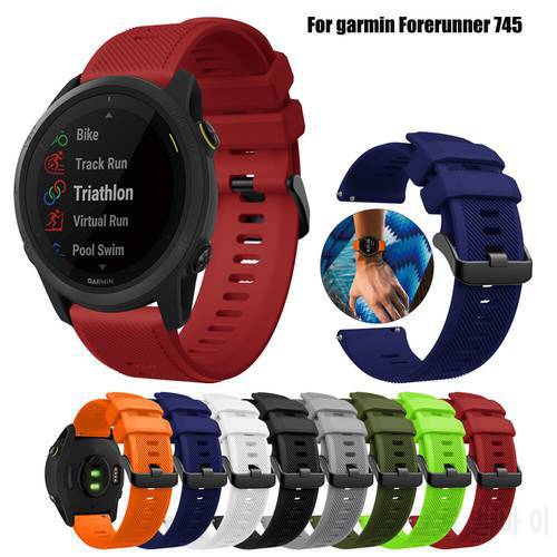 7 colors Silicone Band Wrist strap For Garmin Forerunner 745 Replacement Watchband Strap For Garmin Forerunner 745 Wristband