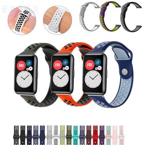 New Colorful Soft Silicone Watch Strap Band For Huawei Watch Fit Repleacement Sports Wrist band strap Correa