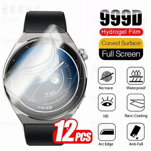 12Pcs Full Curved Hydrogel Soft Film For Huawei Watch GT 3 Pro Screen Protector SmartWatch GT3Pro GT3 3Pro 46mm 43mm Not Glass