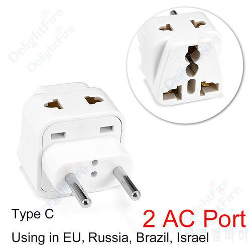 Power Plug Adapter US To Brazil Israel EU Euro Europe Power Plug Converter Travel Adapter US to EU Adapter Electrical Socket