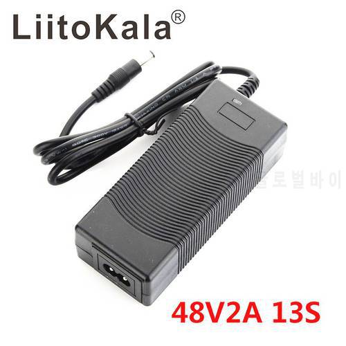 LiitoKala 13S 48V 2A Lithium-ion Battery Pack Charger 5.5*2.1mm Universal 54.6V AC DC Power Supply Adapter